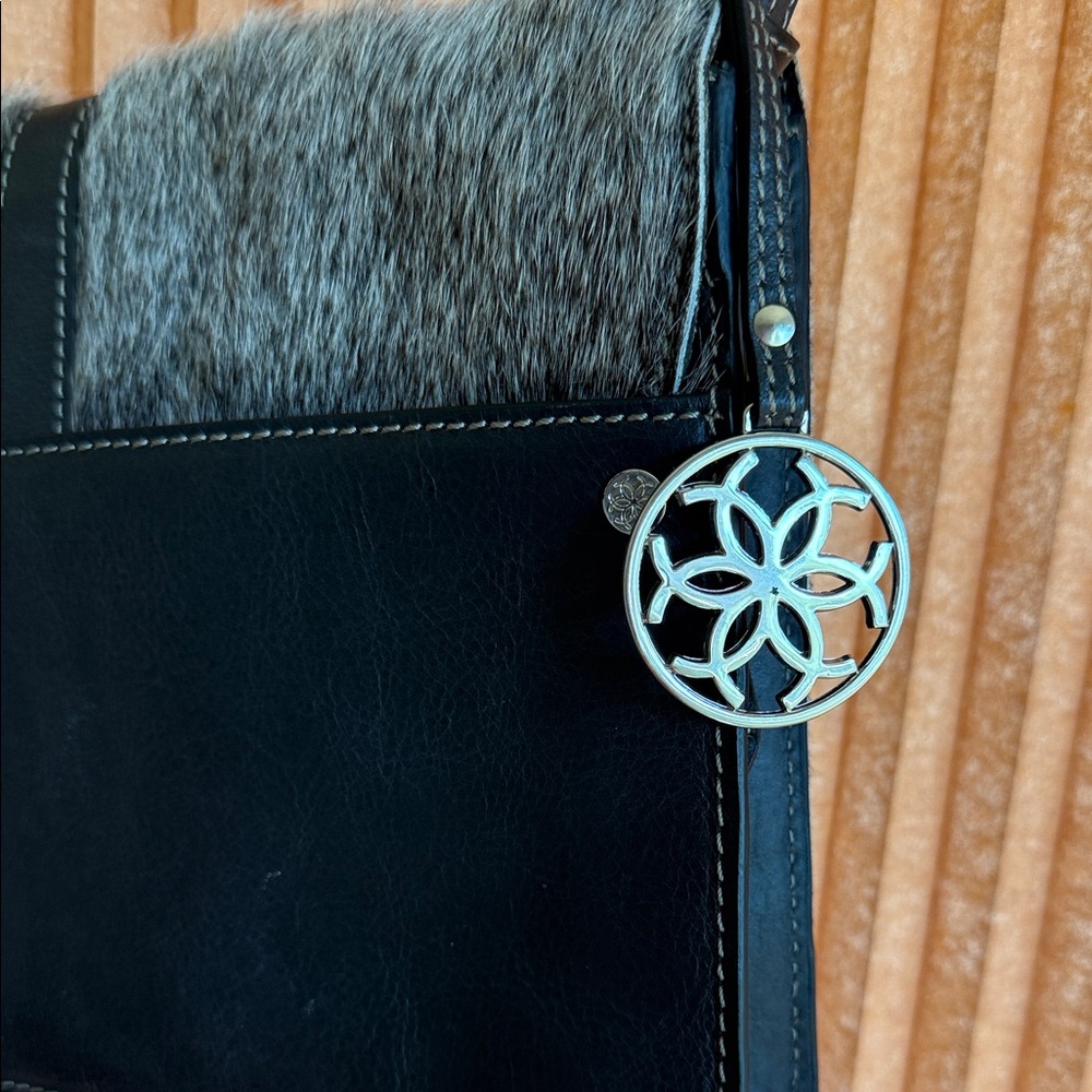 Urban Equestrian Brazilian Cowhide Crossbody Bag - Picture 6 of 6